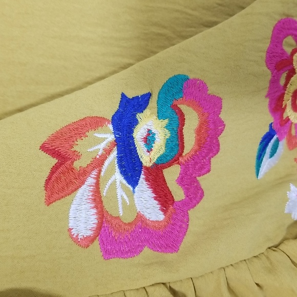 {ODDY} Just Like Mama Embroidered Blouse Size Large - Picture 7 of 14